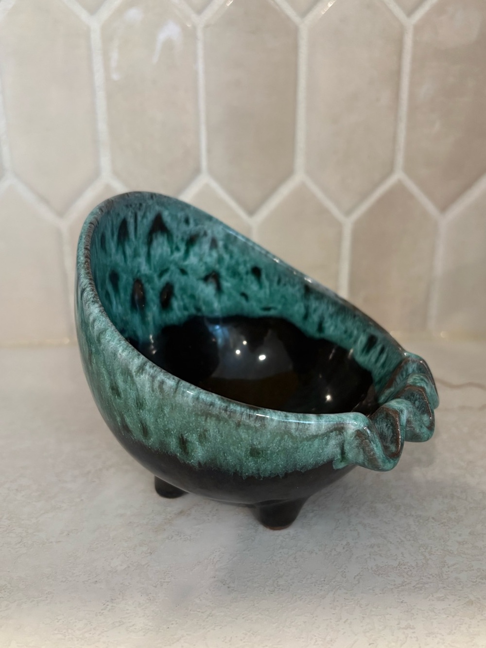 Mid-Century Modern Vintage Pottery Dish Evangeline Canada
